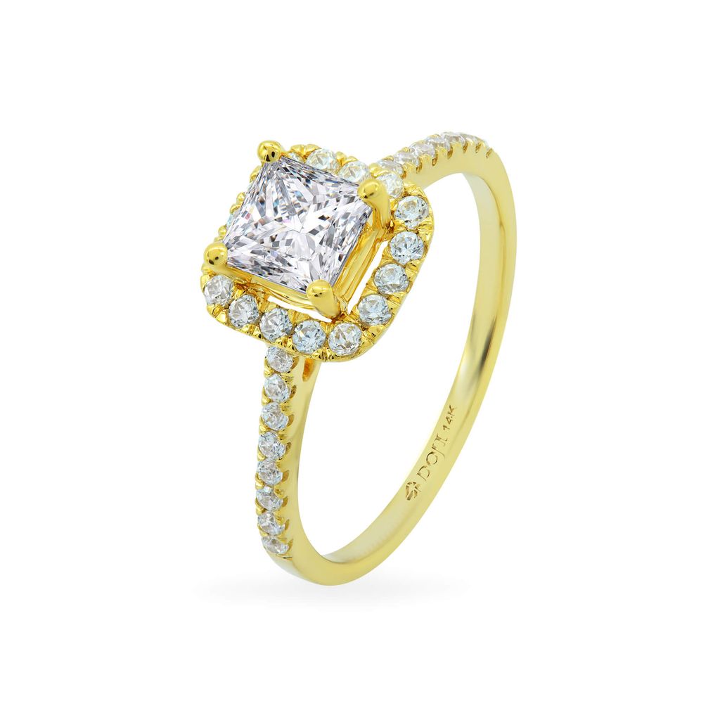 Nhẫn nữ vàng vàng 14K gắn đá CZ DOJI AFRJ000203F1CZ1