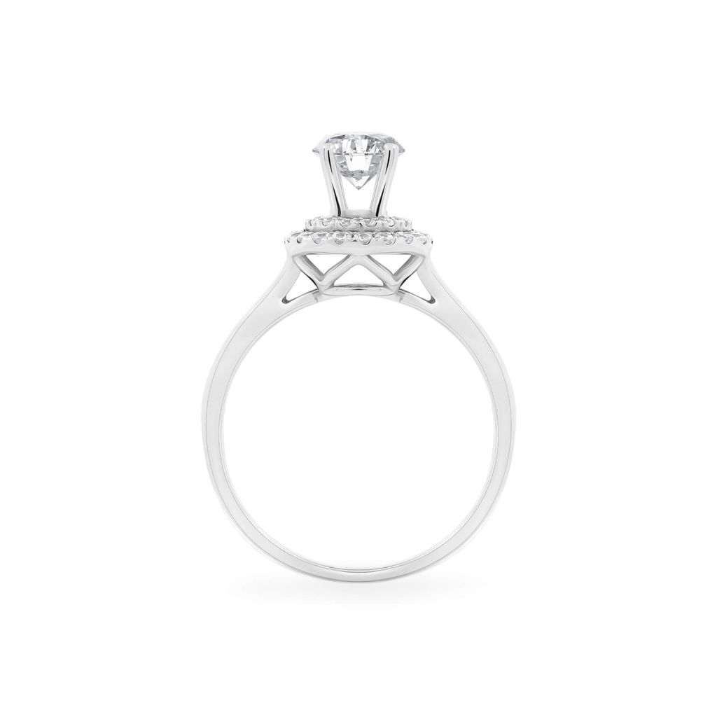 Nhẫn nữ vàng trắng 14K gắn đá CZ DOJI AFRJ000405F2CZ1