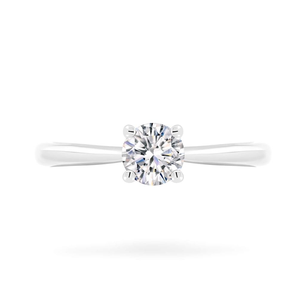 Nhẫn vàng trắng 14K gắn đá CZ DOJI AFRJ000412F2CZ1