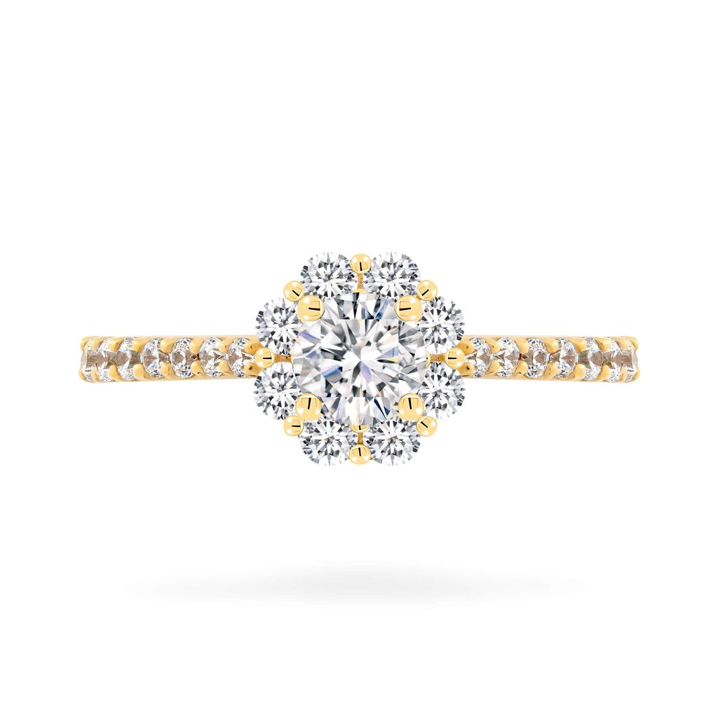 Nhẫn vàng vàng 14K gắn đá CZ DOJI AFRJ000500F1CZ1