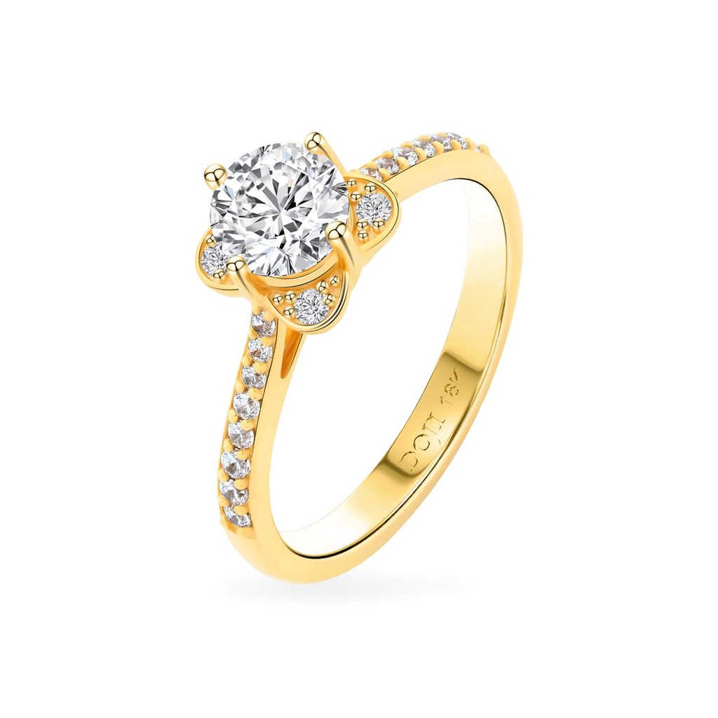 Nhẫn vàng vàng 14K gắn đá CZ DOJI AFRJ000501F1CZ1