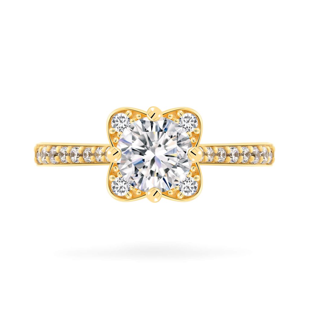 Nhẫn vàng vàng 14K gắn đá CZ DOJI AFRJ000501F1CZ1