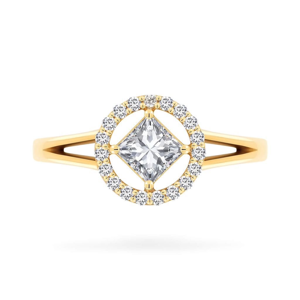 Nhẫn vàng vàng 14K gắn đá CZ DOJI AFRJ000674F1CZ1