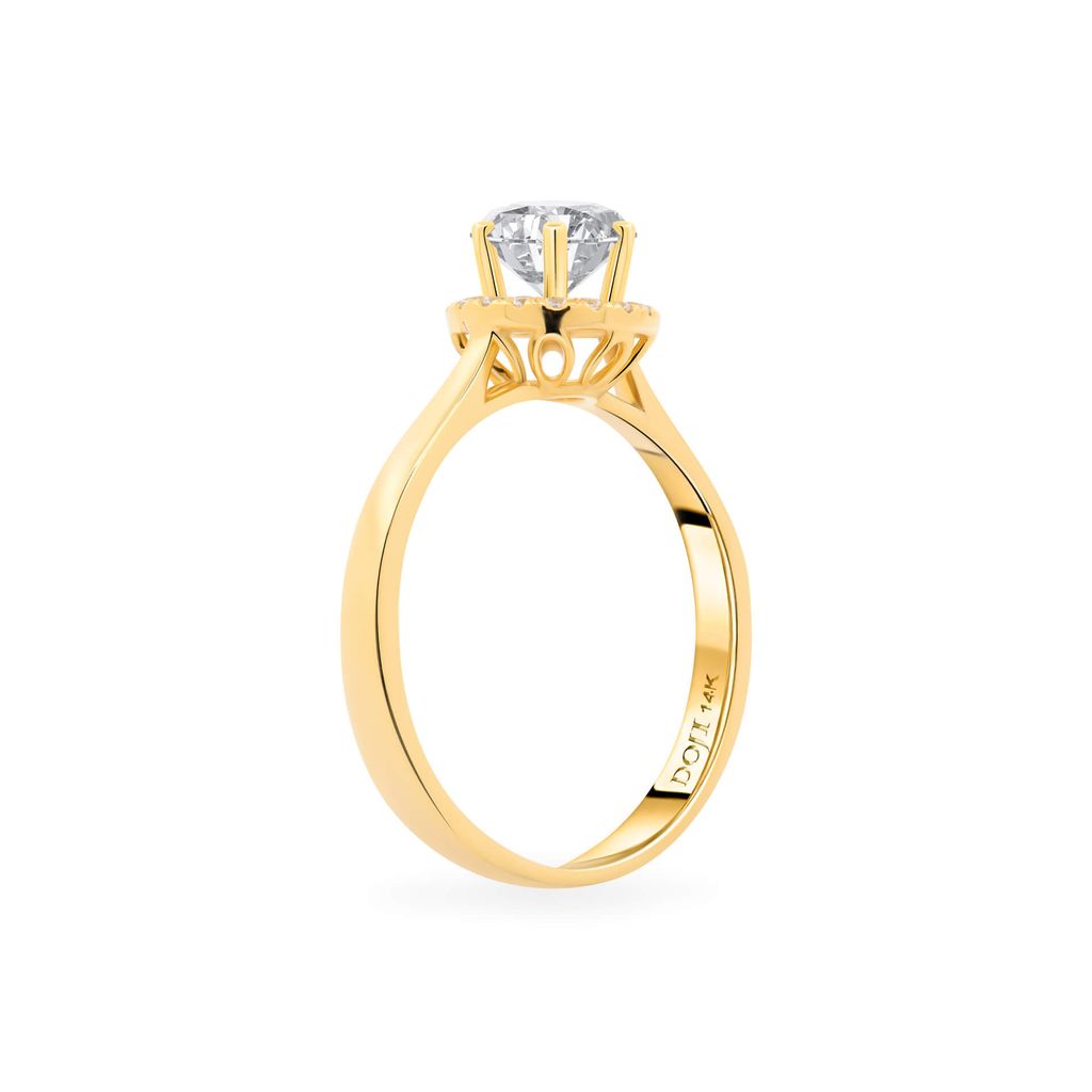 Nhẫn nữ vàng vàng 14K gắn đá CZ DOJI AFRJ000009F1CZ1