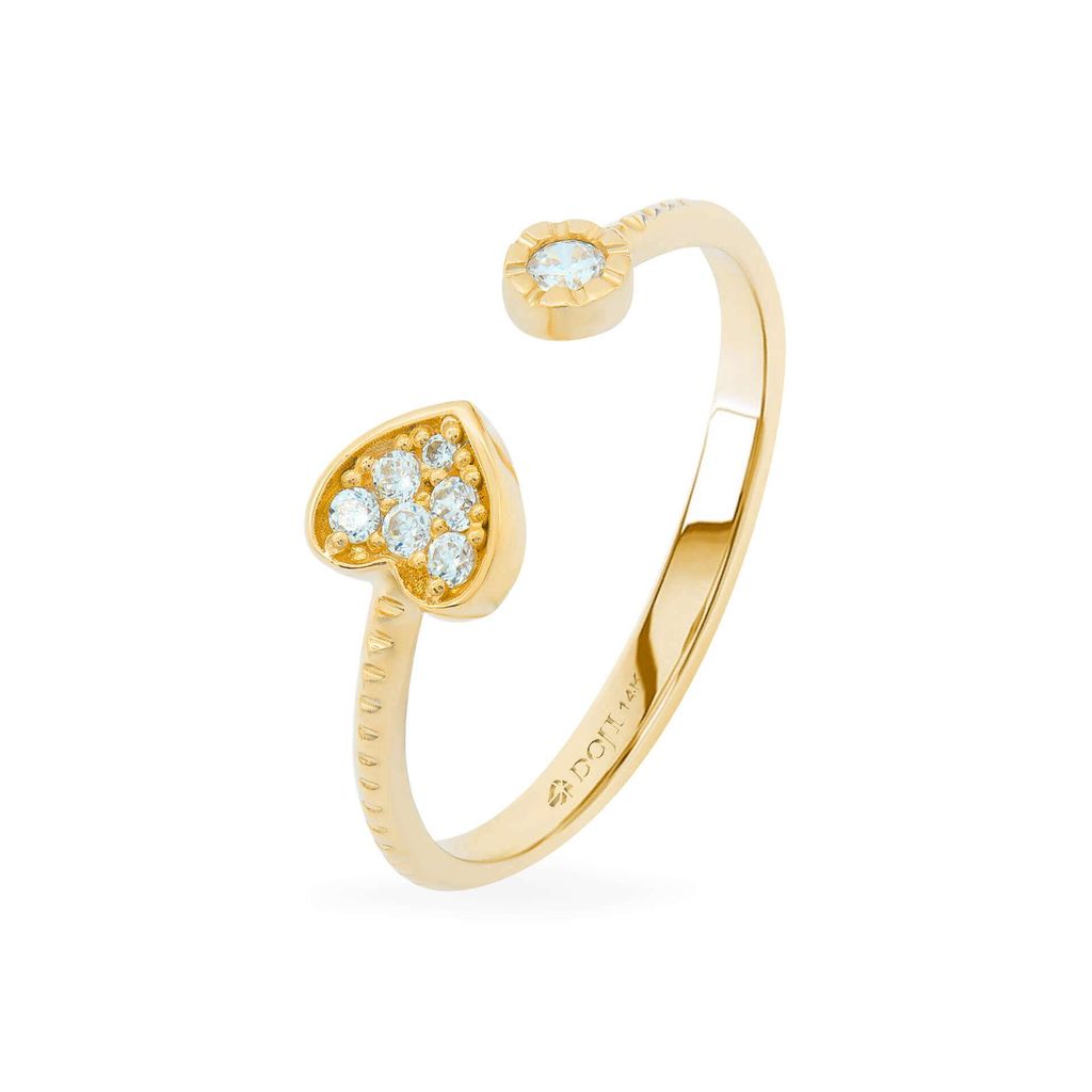 Nhẫn vàng vàng 14K gắn đá CZ DOJI AFRK000059F1CZ1
