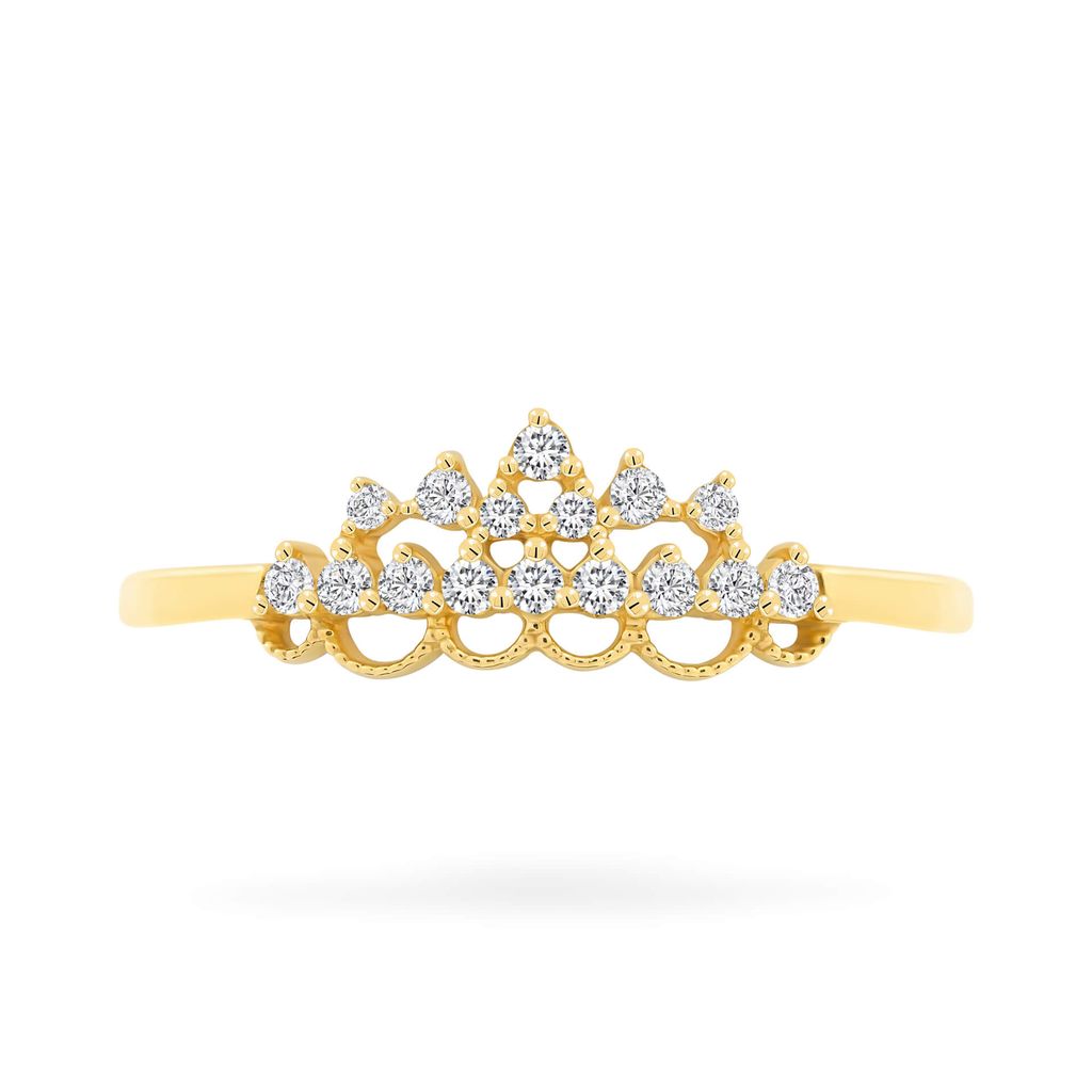 Nhẫn vàng vàng 14K gắn đá CZ DOJI AFRK000145F1CZ1