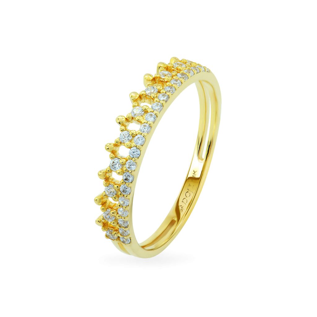 Nhẫn nữ vàng vàng 14K gắn đá CZ DOJI AFRK000181F1CZ1