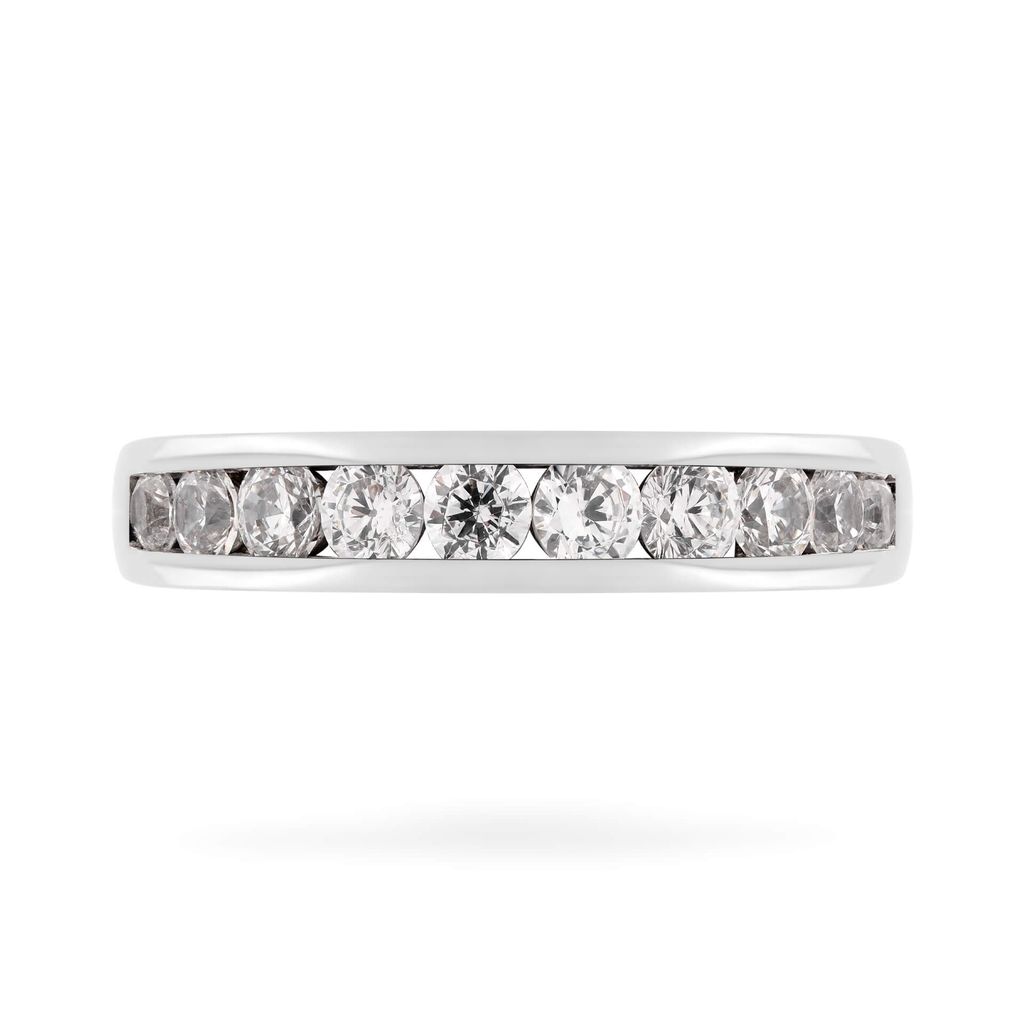 Nhẫn vàng trắng 14K gắn đá CZ DOJI AFRK000218F2CZ1