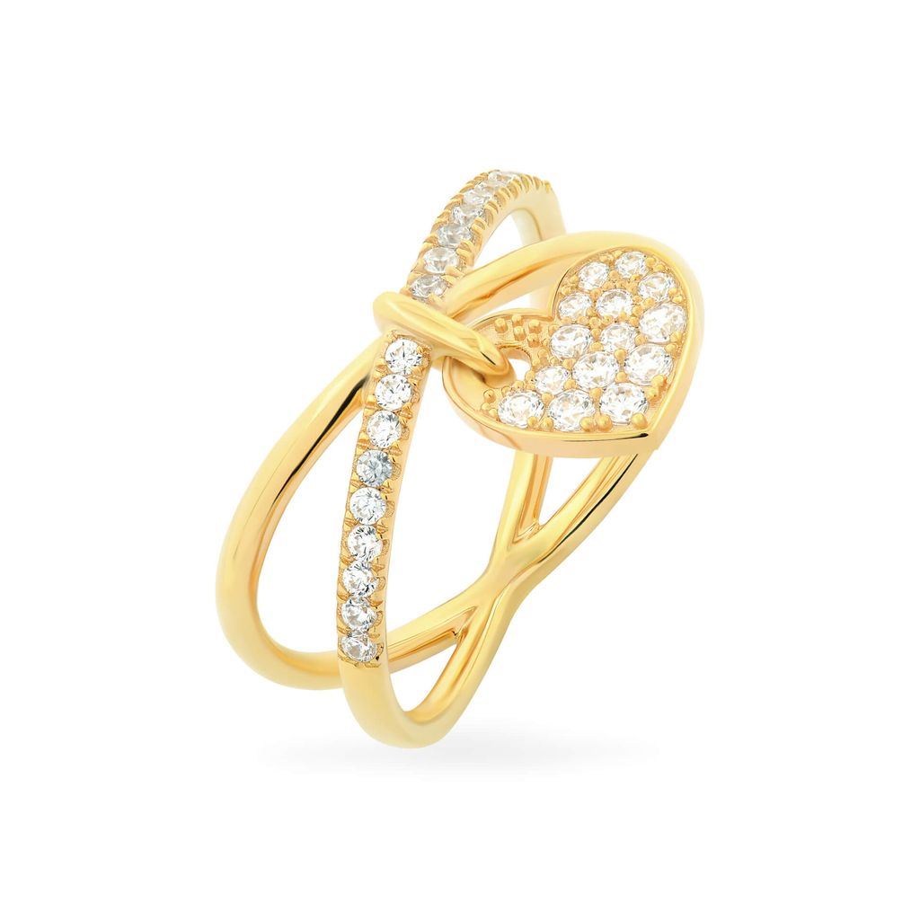 Nhẫn nữ vàng vàng 14K gắn đá CZ DOJI AFRK000385F1CZ1