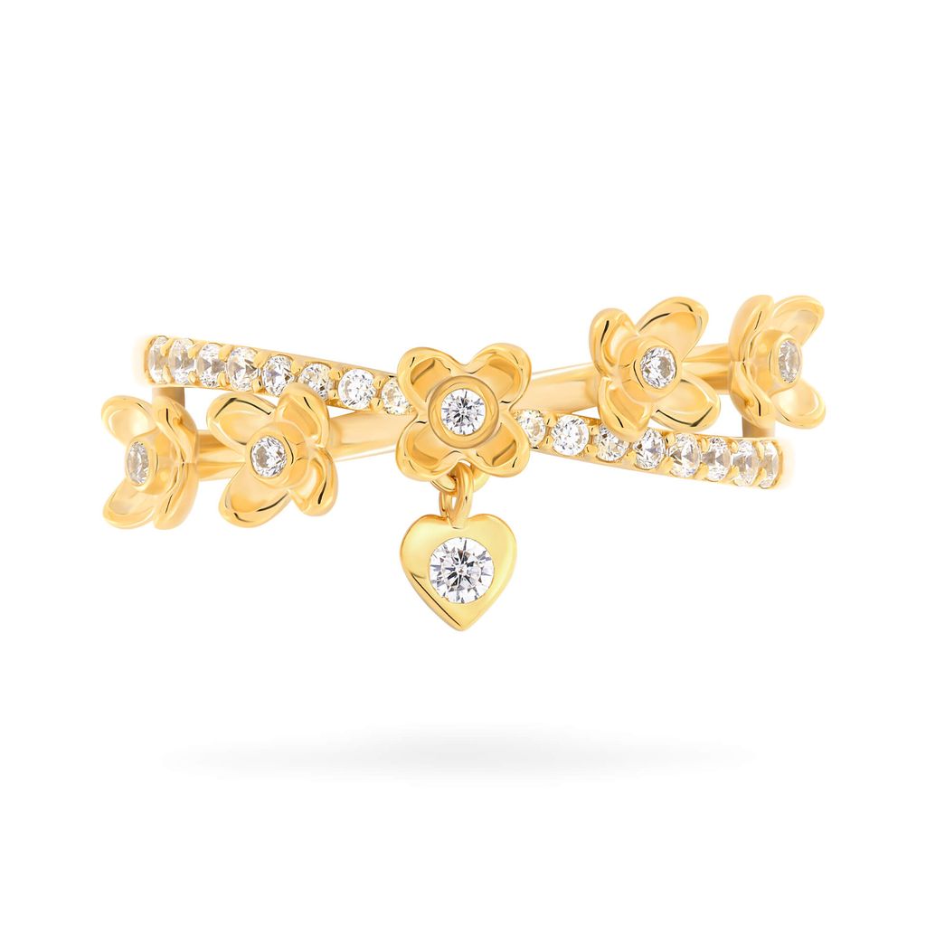 Nhẫn nữ vàng vàng 14K gắn đá CZ DOJI AFRK000676F1CZ1