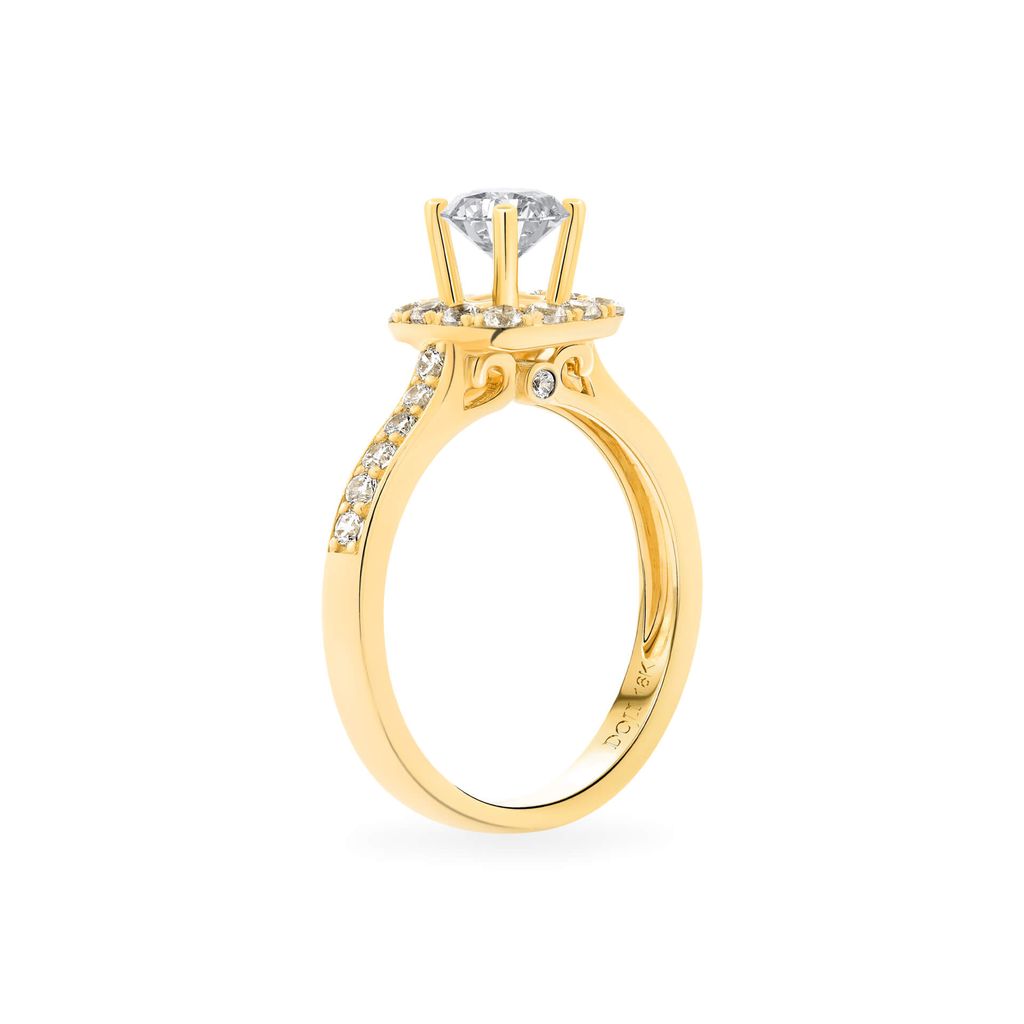Nhẫn vàng vàng 18K gắn đá CZ DOJI AFRM300148D1CZ1