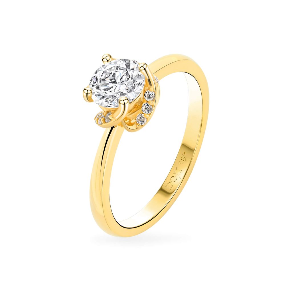 Nhẫn vàng vàng 18K gắn đá CZ DOJI AFRM300472D1CZ1
