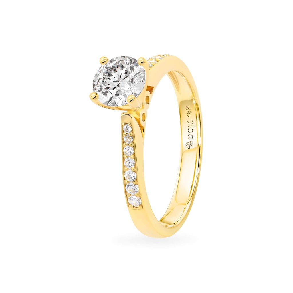 Nhẫn vàng vàng 18K gắn đá CZ DOJI AFRM400181D1CZ1