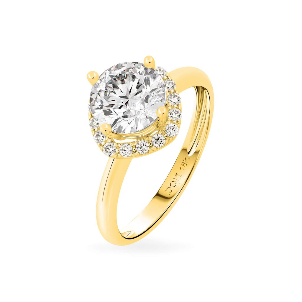 Nhẫn vàng vàng 18K gắn đá CZ DOJI AFRM500007D1CZ1