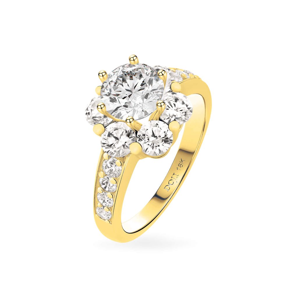 Nhẫn vàng vàng 18K gắn đá CZ DOJI AFRM500042D1CZ1