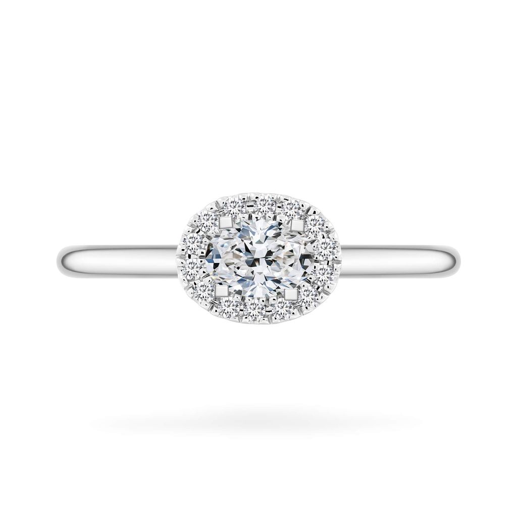 Nhẫn vàng trắng 14K gắn kim cương DOJI AFRR600012F2DA1