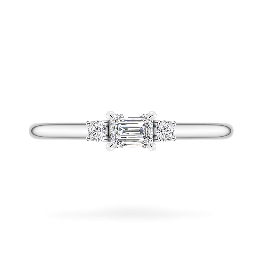 Nhẫn vàng trắng 14K gắn kim cương DOJI AFRR600016F2DA1