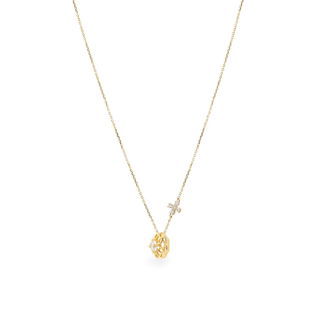 Dây liền mặt vàng vàng 14K gắn đá CZ DOJI ALPJ000521F1CZ1