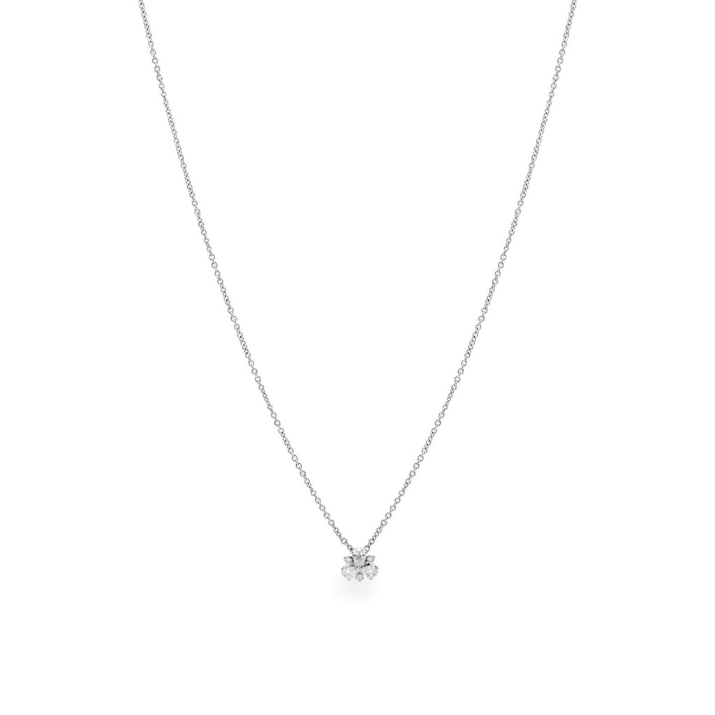 Dây liền mặt vàng trắng 14K gắn kim cương DOJI ALPR000068F2DA1