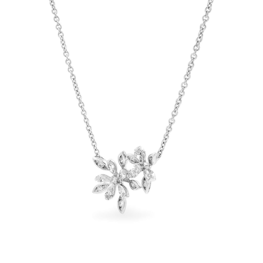 Dây liền mặt vàng trắng 14K gắn kim cương DOJI ALPR000495F2DA1