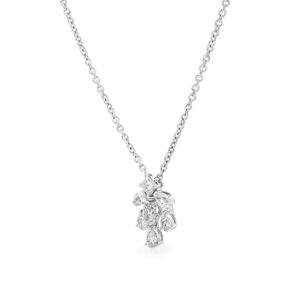 Dây liền mặt vàng trắng 14K gắn kim cương DOJI ALPR000498F2DA1