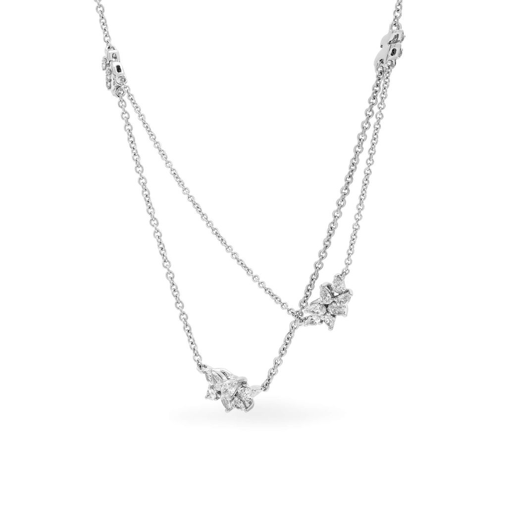 Dây liền mặt vàng trắng 14K gắn kim cương DOJI ALPR000556F2DA1