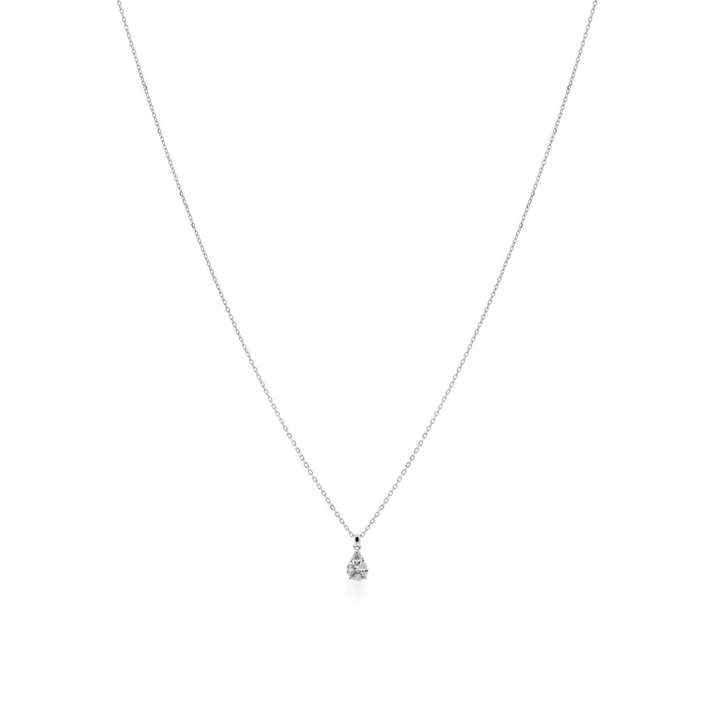 Dây liền mặt vàng trắng 14K gắn kim cương DOJI ALPR700037F2DA1