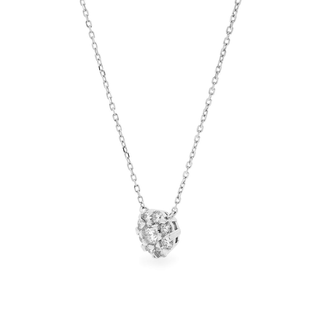 Dây liền mặt vàng trắng 14K gắn kim cương DOJI ALPR700044F2DA1