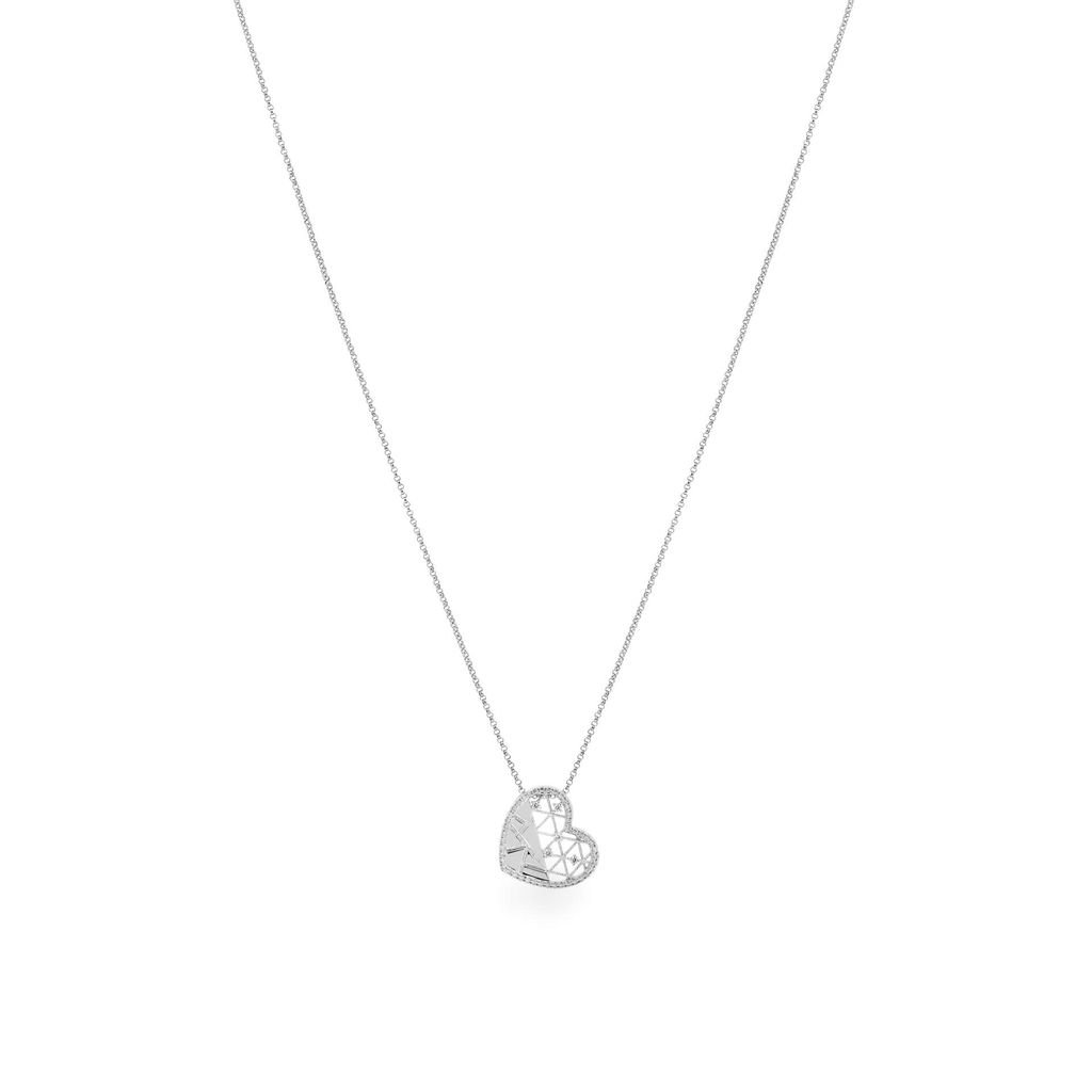 Dây liền mặt vàng trắng 14K gắn kim cương DOJI ALPR800018F2DA1