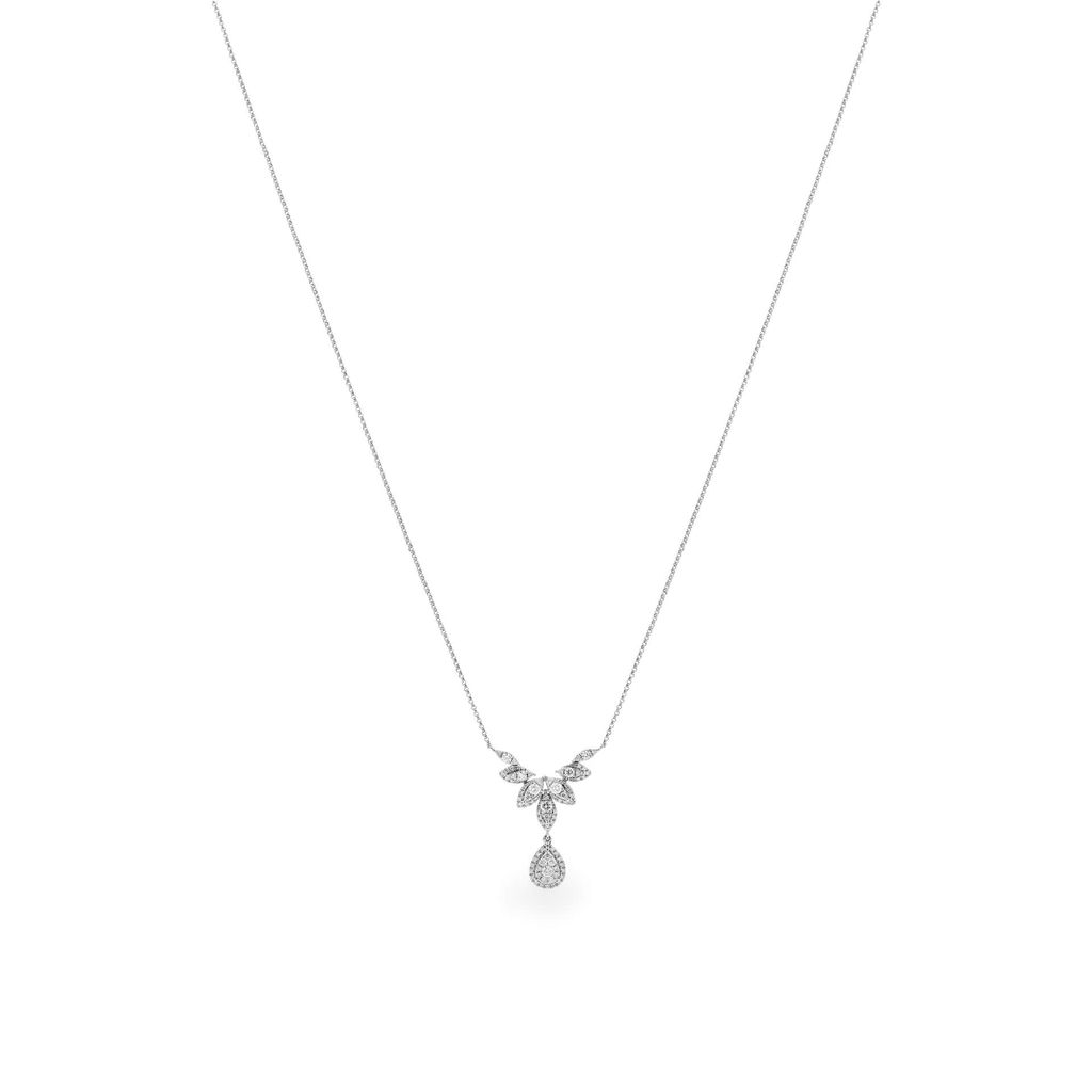 Dây liền mặt vàng trắng 14K gắn kim cương DOJI ALPR800033F2DA1