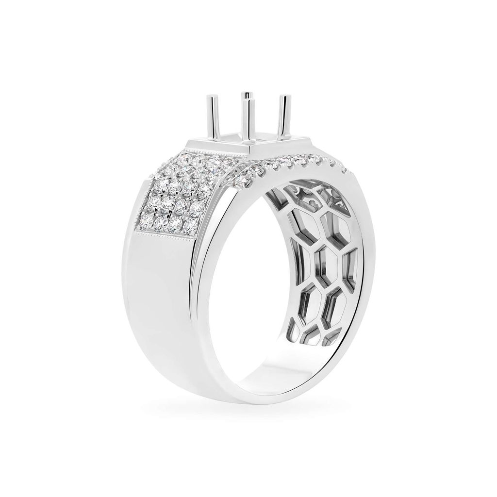 Ổ nhẫn vàng trắng 18K DOJI AMRA000003D2KK1