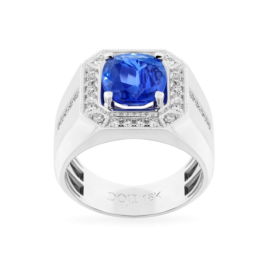 Nhẫn vàng trắng 18K gắn đá sapphire DOJI AMRH000936D2SA1