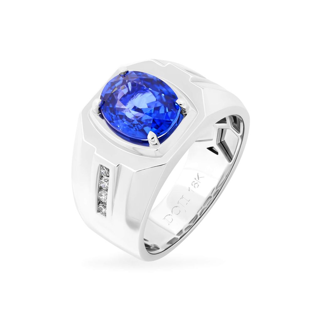 Nhẫn vàng trắng 18K gắn đá sapphire DOJI AMRH001282D2SA1