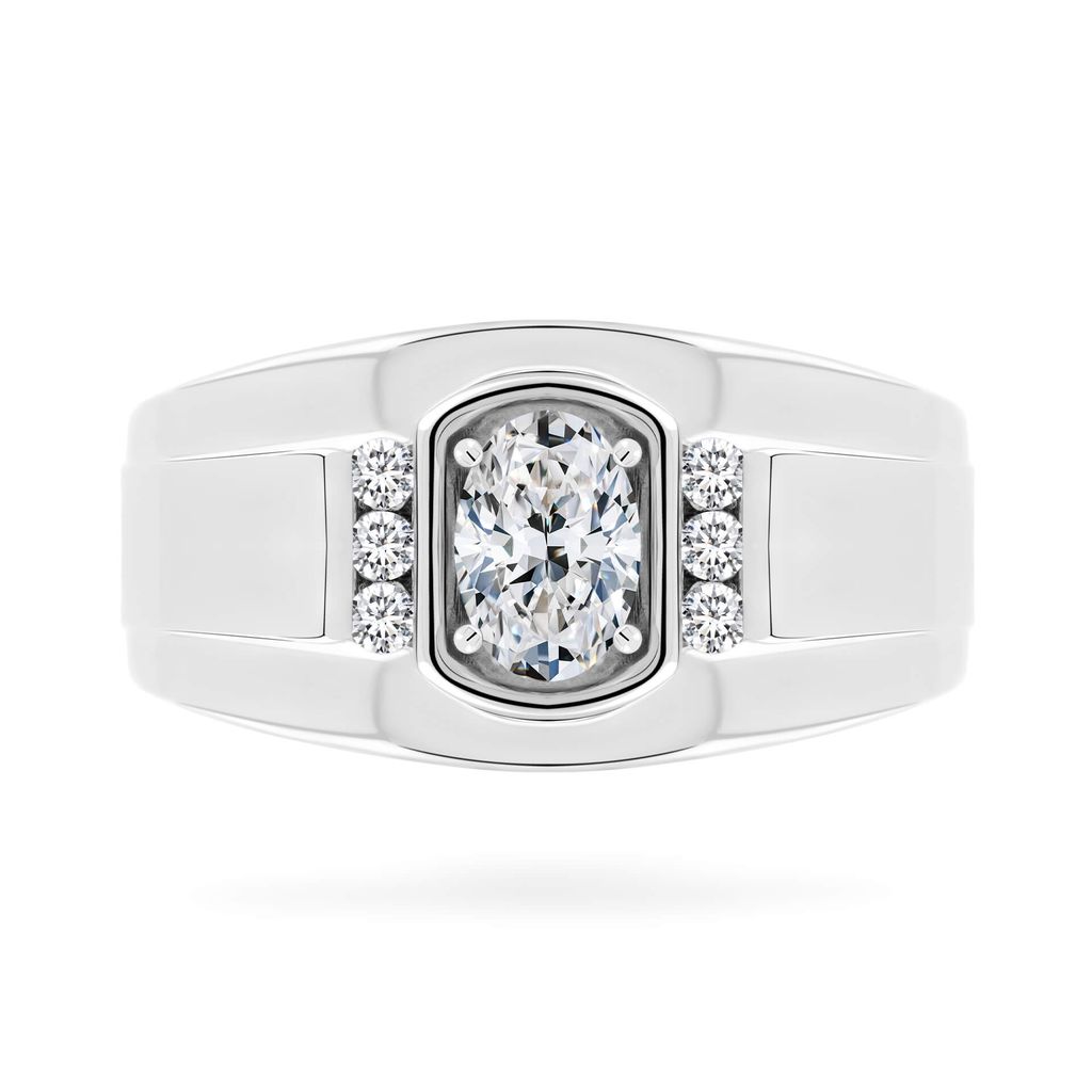 Nhẫn vàng trắng 18K gắn đá CZ DOJI AMRM000479D2CZ1