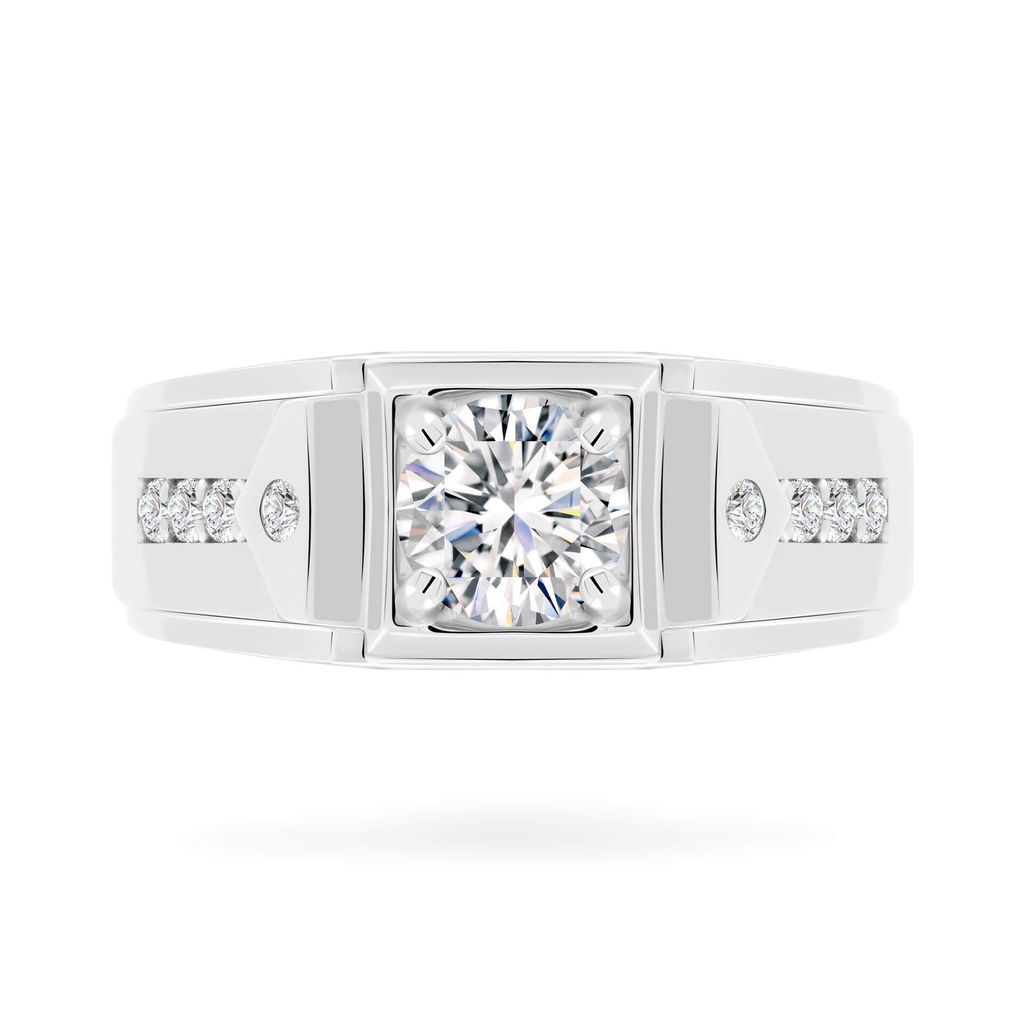 Nhẫn vàng trắng 18K gắn đá CZ DOJI AMRM400482D2CZ1