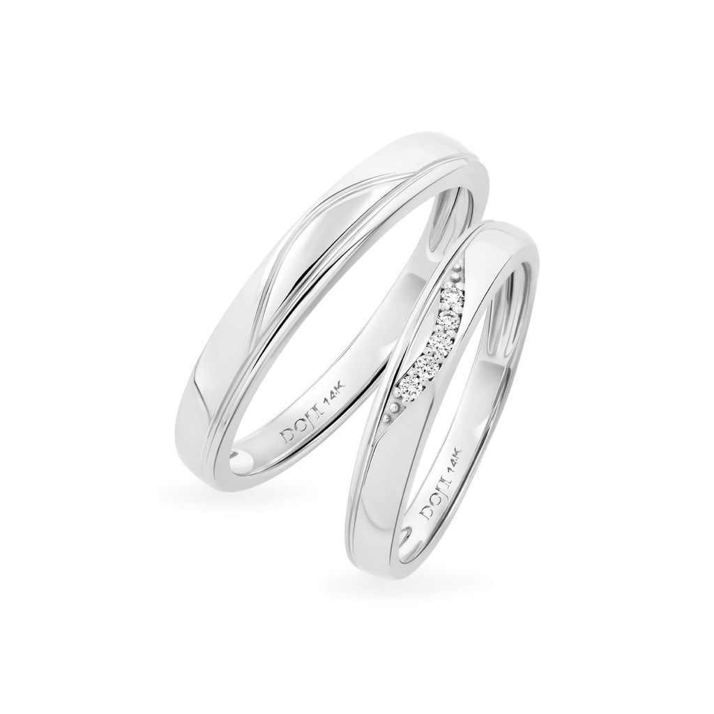 Nhẫn cưới 14K DOJI AWMG111839F2KK1 - AWFG111839F2ML1