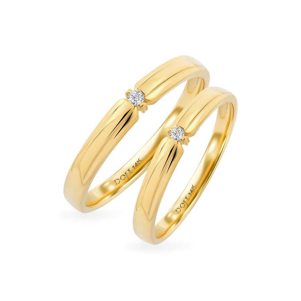 Nhẫn cưới 14K DOJI AWMG111847F1ML1 - AWFG111847F1ML1
