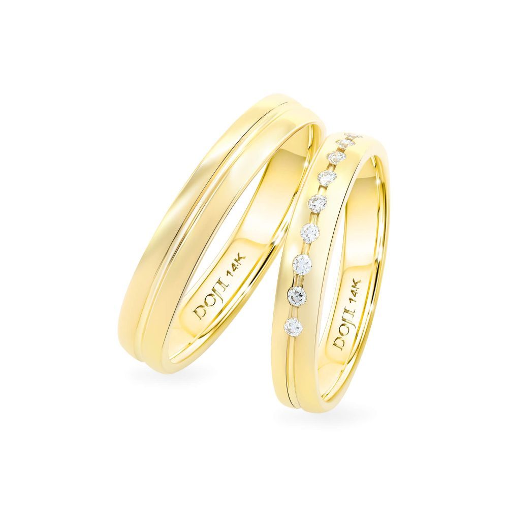 Nhẫn cưới 14K DOJI AWMG011578F1ML1 - AWFG011578F1ML1