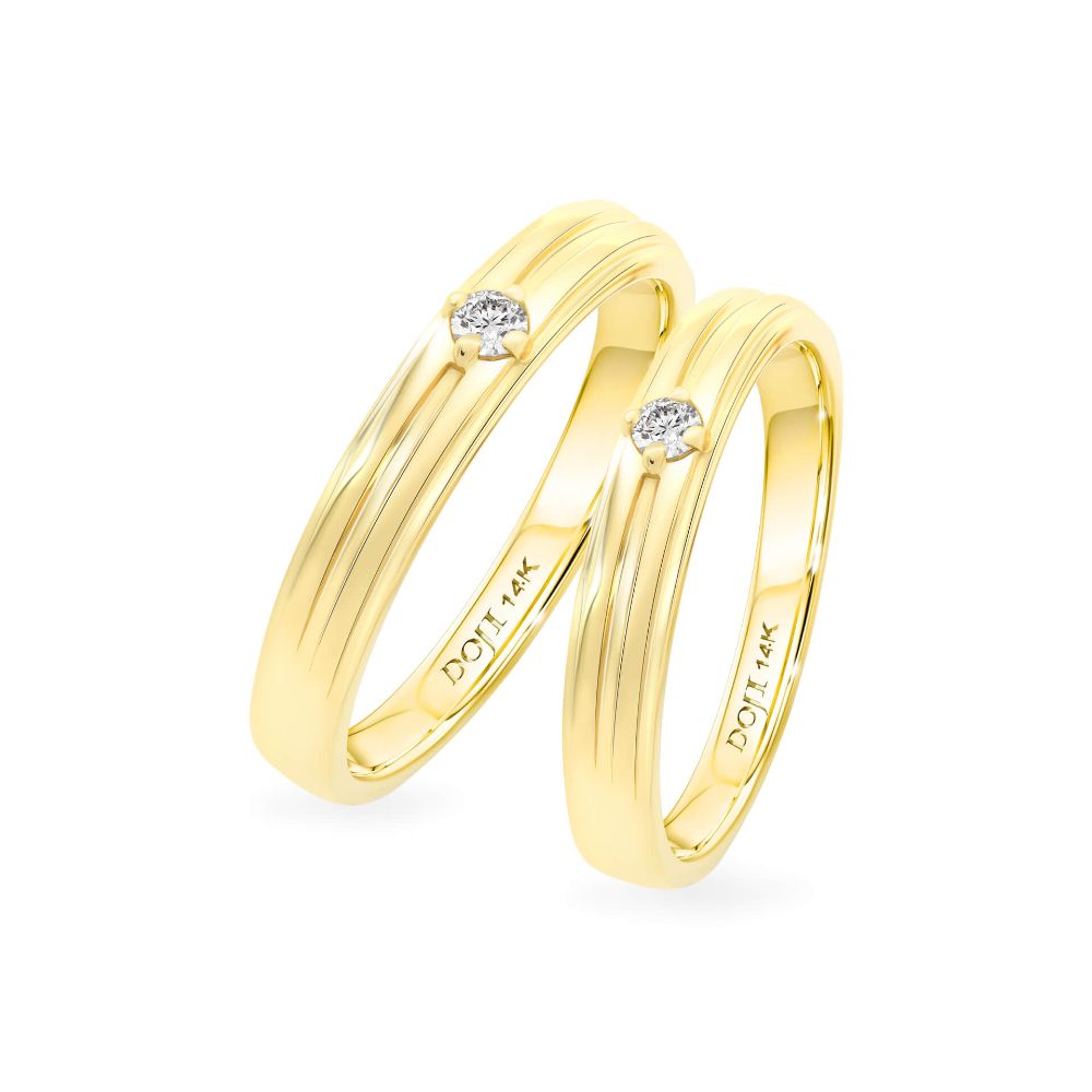 Nhẫn cưới 14K DOJI AWMG011661F1ML1 - AWFG011661F1ML1