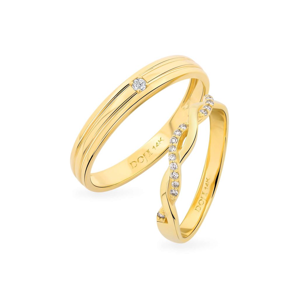 Nhẫn cưới 14K DOJI AWMG111870F1ML1 - AWFG111870F1ML1