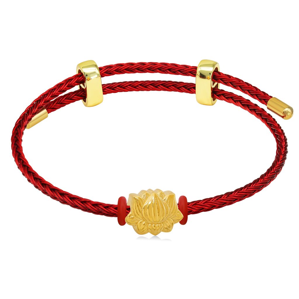 Vòng charm hoa sen vàng 24K DOJI BCB6003000A1XX1