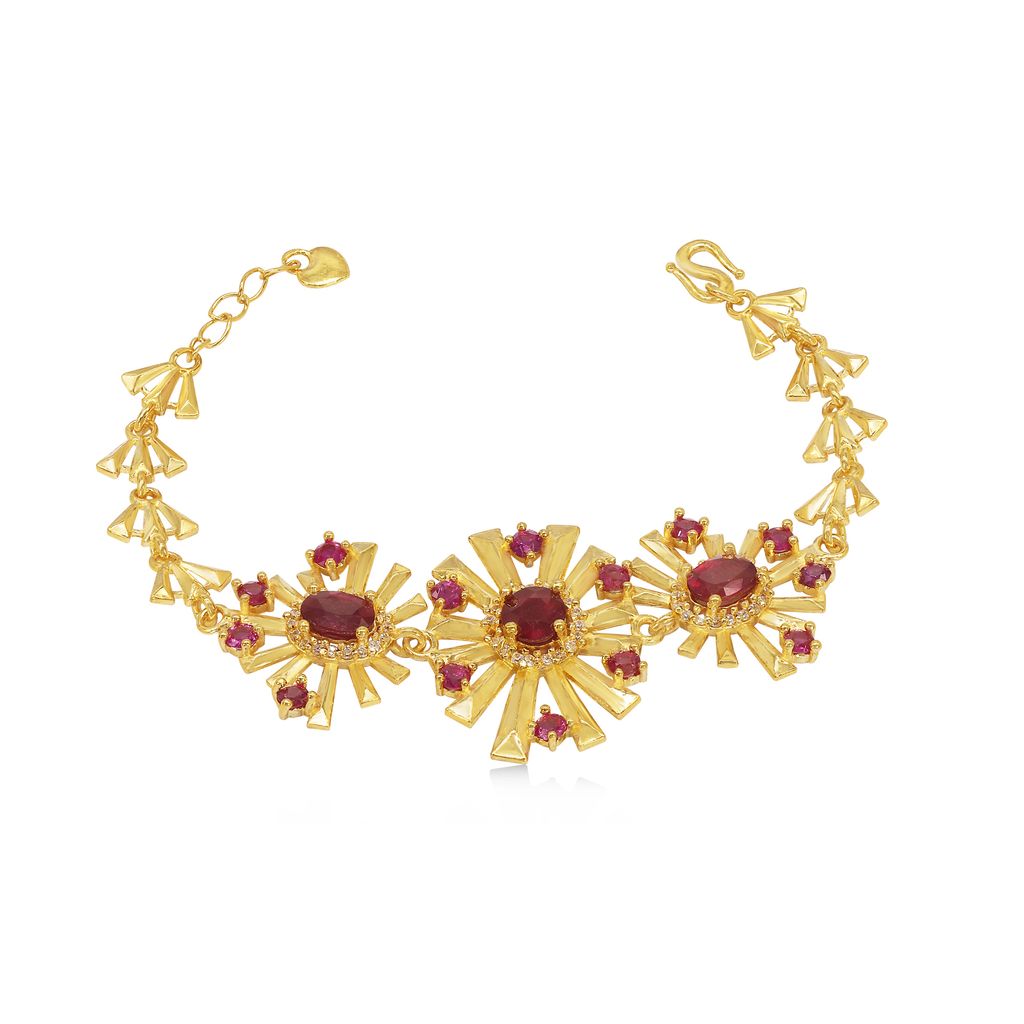 Lắc vàng 24K gắn đá ruby DOJI BLB0004190A1RU1
