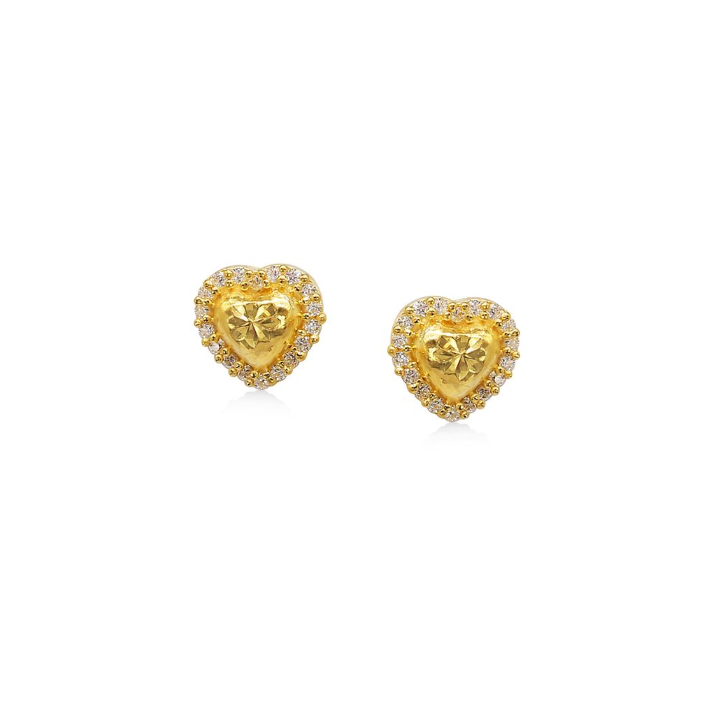 Hoa tai vàng 24K gắn đá CZ DOJI BLE0002380A1CZ1
