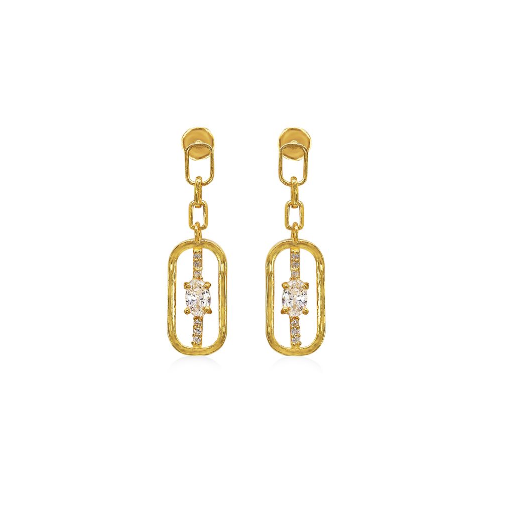 Hoa tai vàng 24K gắn đá CZ DOJI BLE0002740A1CZ1