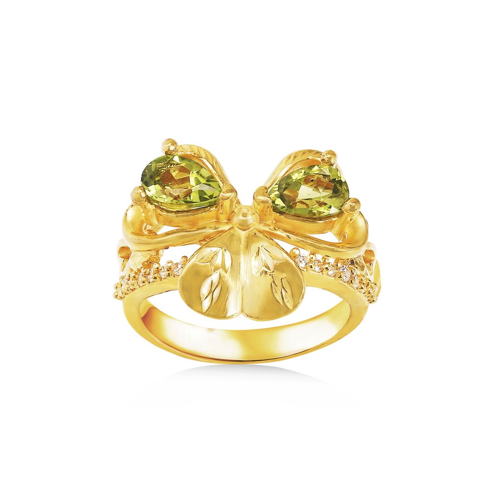 Nhẫn vàng 24K gắn đá peridot DOJI BLR0004160A1PE1