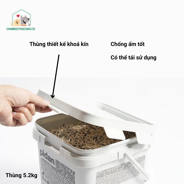  Cát Mèo-Cát Hỗn Hợp Kết Hợp Than Hoạt Tính 3IN1- Khử Mùi Tốt- Ít Bụi- Pidan- 5kg2 