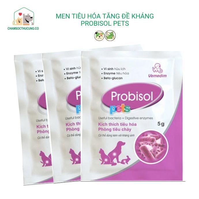  Men Tiêu Hóa Cho Chó Mèo Probisol Pets- Phòng Tiêu Chảy Tăng Đề Kháng 