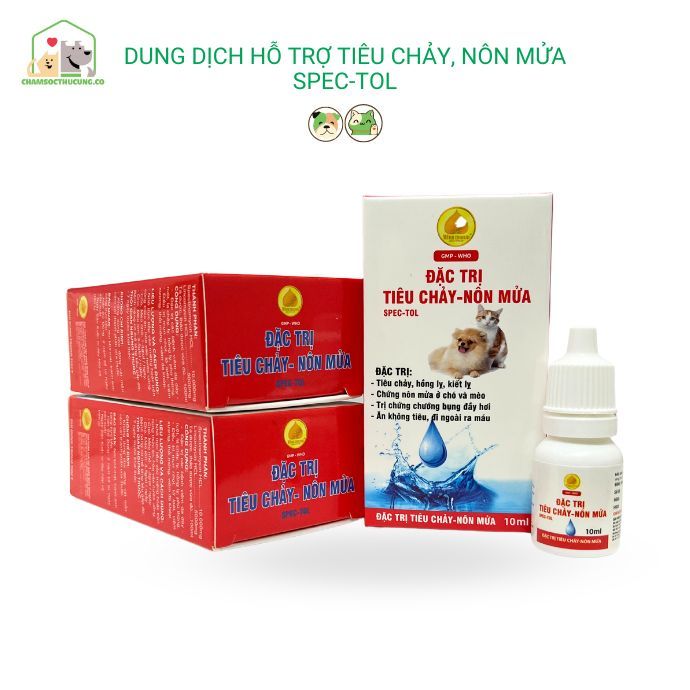  Dung Dịch Hỗ Trợ Tiêu Chảy Nôn Mửa Chó Mèo Spec-Tol Winsgroup 10ml 