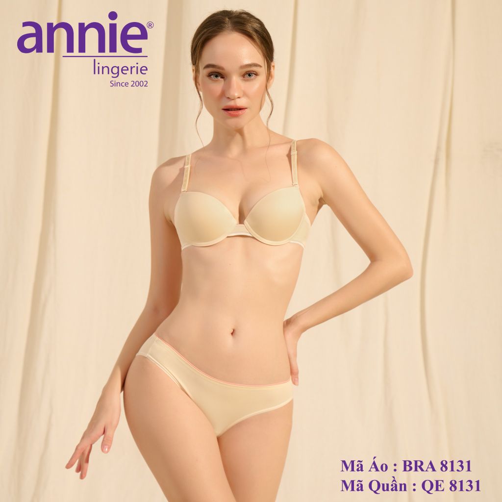 Set Nội Y Nữ Annie 8131 Đồng Bộ Đúc Mỏng Mềm Mại Giúp Hỗ Trợ Và Định Hình Vòng 3 Hiệu Quả