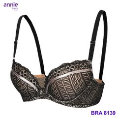 Áo ngực nữ annie lingerie BRA 8139 ren không gọng, nâng ngực, bản to , tạo dáng ngực, thấm hút tốt mặc thoải mái mút vừa